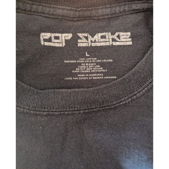 Pop Smoke Graphic Black T-Shirt - Size L - Picture 2 of 6